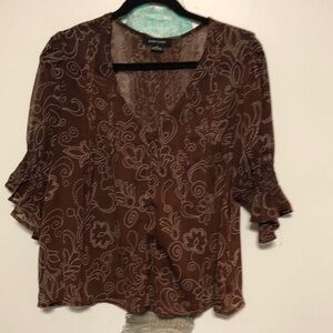 Brown sanctuary blouse w/ buttons. Worn twice.